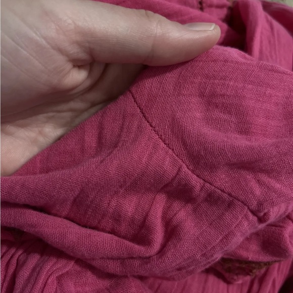 Free People Lovers Lane Pink Cotton Gauze Maxi Dress Size Small - Picture 10 of 16